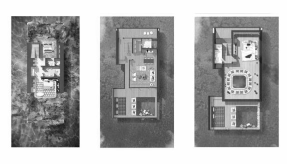 Планировка квартиры 2 спальни в ЖК THE FLOATING SEAHORSE VILLAS № 11007 (2D)